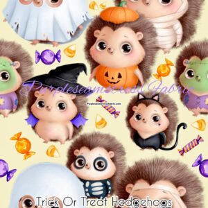 Trick or Treat Hedgehogs Cotton Lycra