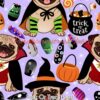 Trick or Treat Pugs Cotton Lycra