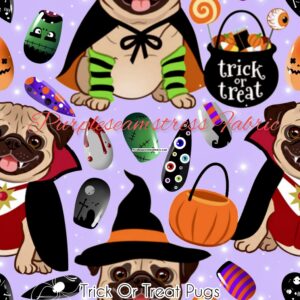 Trick or Treat Pugs Cotton Lycra