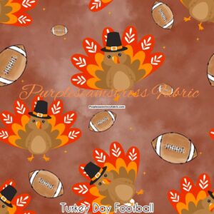 Turkey Day Football Cotton Lycra