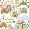 Turtle Rainbows Cotton Lycra