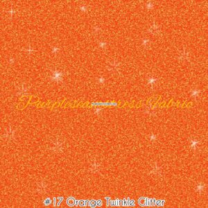 Orange Twinkle Glitter Cotton Lycra