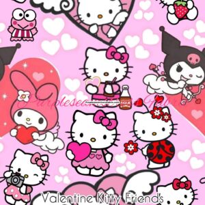 Valentine Kitty Friends Cotton Lycra