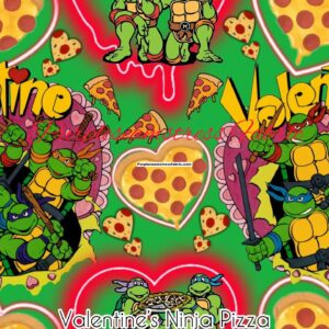Valentine's Ninja Pizza Cotton Lycra