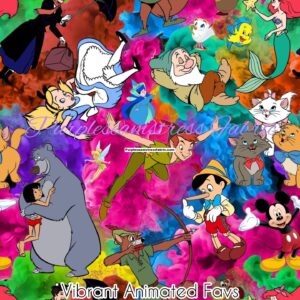 Vibrant Animated Favs Cotton Lycra