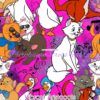 Vibrant Aristocats Cotton Lycra