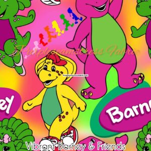 Vibrant Barney & Friends Cotton Lycra