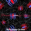 Vibrant Spiders On Webs Cotton Lycra