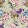 Victorian Bouquets On Lt Sage Cotton Lycra