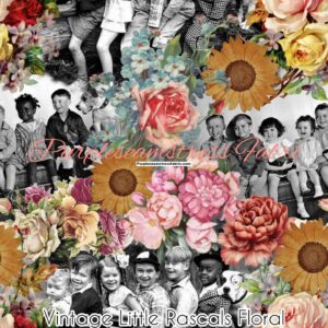 Vintage Little Rascals Floral Cotton Lycra