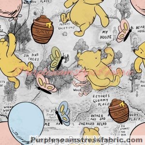 Vintage Pooh Maps - Fabric