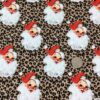 Vintage Santa Leopard Print Cotton Lycra