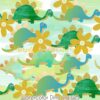 Watercolor Dino Daisies Cotton Lycra