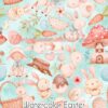 Watercolor Easter Cotton Lycra