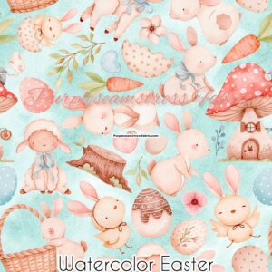 Watercolor Easter Cotton Lycra
