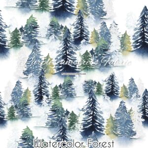 Watercolor Forest Cotton Lycra