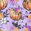 Webbed Floral & Pumpkins Cotton Lycra