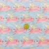 When Pigs Fly! On baby blue Cotton Lycra