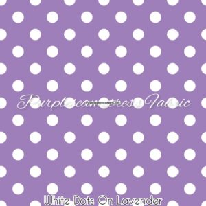 White Dots on Lavender Cotton Lycra