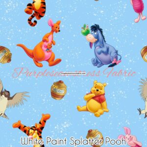 White Paint Splatter Pooh Cotton Lycra