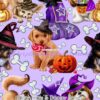 Witch Hats & Doggy Bones Cotton Lycra