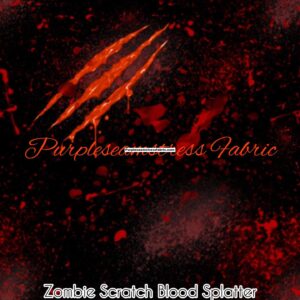 Zombie Scratch Blood Splatter Cotton Lycra
