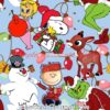 Animated Christmas Favs Cotton Lycra