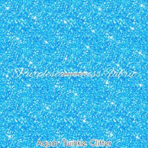 Aqua Twinkle Glitter Cotton Lycra