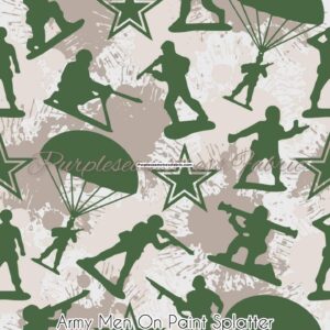 Army Men on Paint Splatter Cotton Lycra