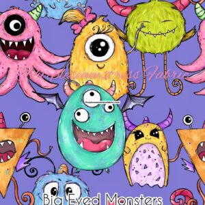 Big Eyed Monsters Cotton Lycra