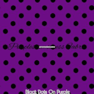 Black Dots on Purple Cotton Lycra