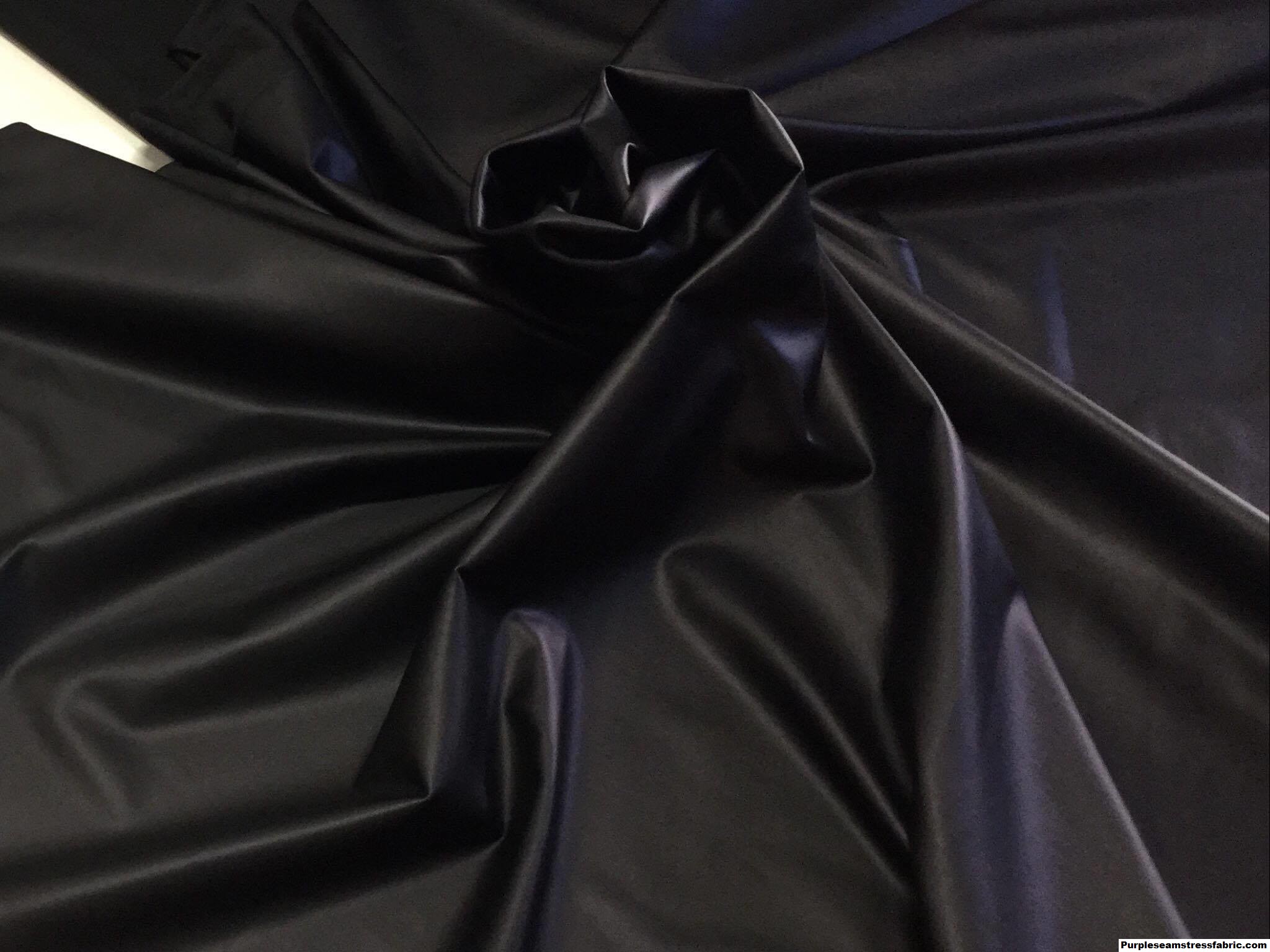 Matte Black Stretch Pleather – Purpleseamstress Fabric