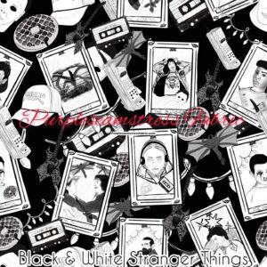 Monochrome Stranger Things Cotton Lycra