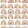 Boho Watercolor Rainbows Cotton Lycra