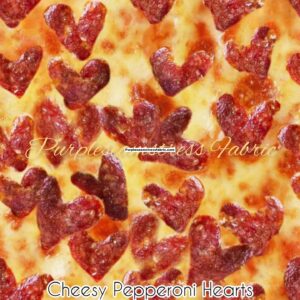 Cheesy Pepperoni Hearts Cotton Lycra