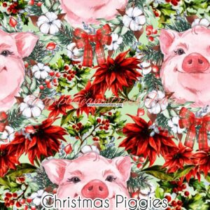 Christmas Piggies Cotton Lycra