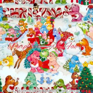 Christmas Wonderland Care Bears Cotton Lycra