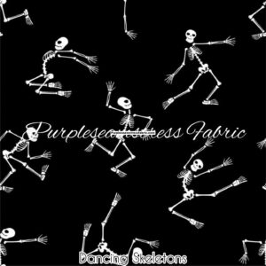Dancing Skeletons Cotton Lycra
