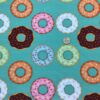 Donut Time on mint Cotton Lycra