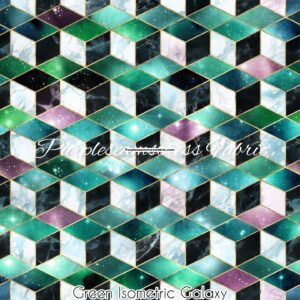 Green Isometric Galaxy Cotton Lycra