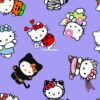 Halloween Hello Kitty on Lavender Cotton Lycra