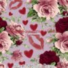 Hearts & Kisses Roses Cotton Lycra
