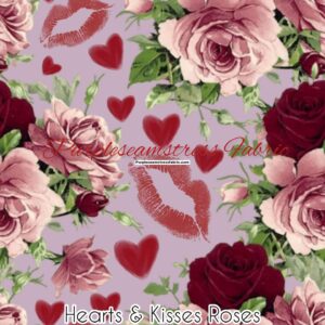 Hearts & Kisses Roses Cotton Lycra