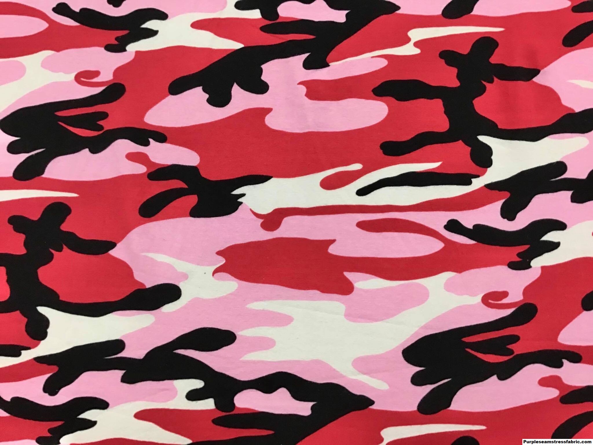 Camouflage Flash Polycotton Print, Pink