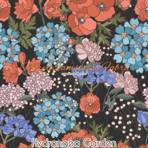 Hydrangea Garden Cotton Lycra