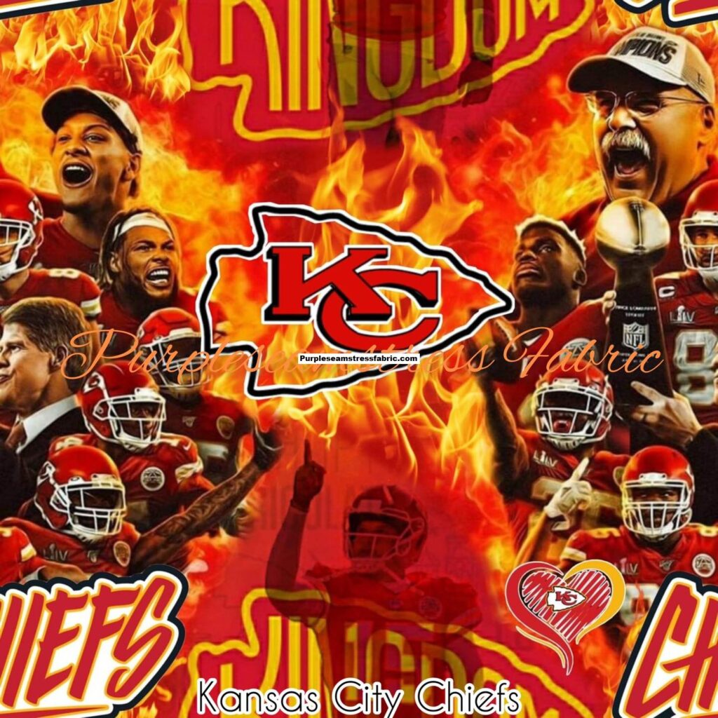 Fiery Kansas City Chiefs – Purpleseamstress Fabric