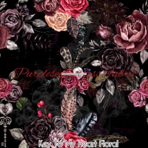 Key to My Heart Floral Cotton Lycra