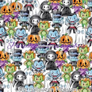 Little Halloween Monsters Cotton Lycra