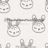 Minimal Bunnies Cotton Lycra