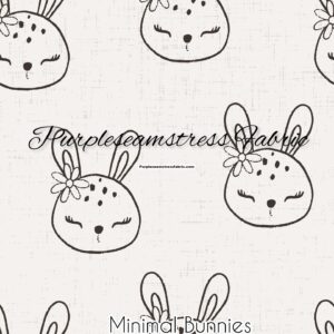 Minimal Bunnies Cotton Lycra